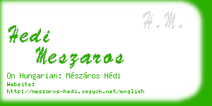 hedi meszaros business card